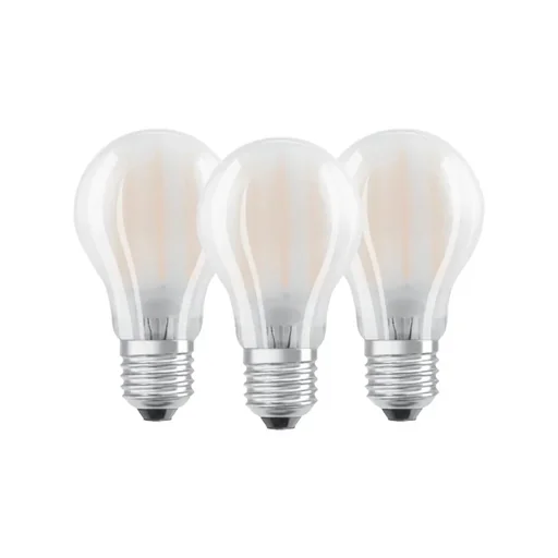 "BASE RETRO LED lamp with 7 watts, E27, warm white, matt - 3 pieces image"