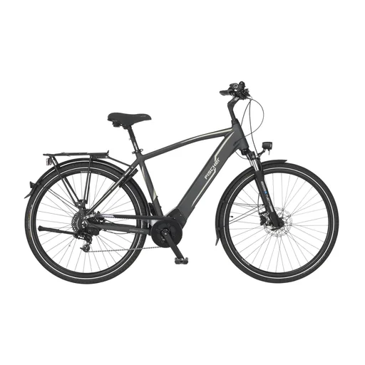"Men's E-Bike Trekking, 28 inches, frame size 50 cm, 10-speed derailleur, slate grey matte, VIATOR 5.0i image"