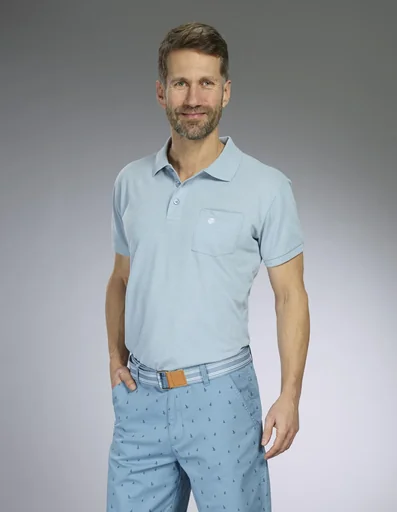 "Polo shirt, light blue, size 3XL image"