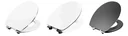Toilet seat "Prime" with soft-close, FSC, white matt steel