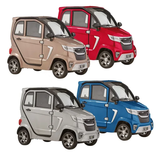 "4-wheel electric cabin vehicle eLazzy Premium 45 km/h terraplatinum, with free on-site instruction image"