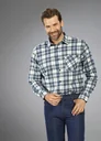 Checked flannel shirt, length 85cm, size 39/40, color-sorted