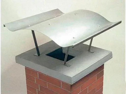 "Chimney roof 70 x 67 cm, chimney cover made of stainless steel V2A image"