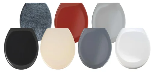 "Premium WC seat "Ottana", beige, with soft-close image"