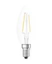 LED STAR FILAMENT candle with 2.5 watts, E14, clear, cool white