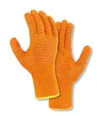Chunky knit glove CRISS CROSS orange size 10