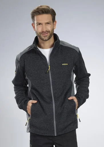 "Knitted fleece jacket, color black, size L image"