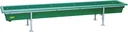 Feeding trough, made of plastic, with height-adjustable frame, 3 m