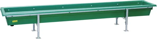 "Feeding trough, made of plastic, with height-adjustable frame, 3 m image"