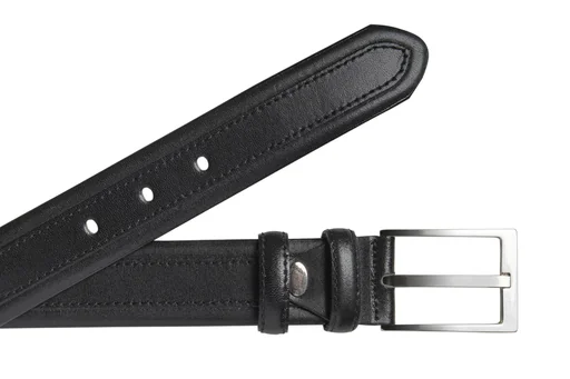 "Leather belt, black, size 95 image"