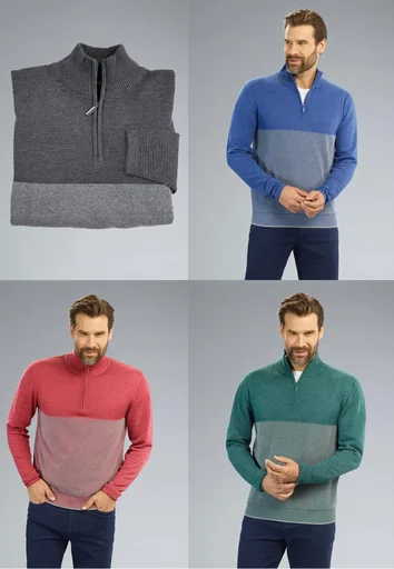 "Sweater with zipper, color red, size M image"