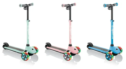 "ONE K E-MOTION 4 PLUS e-scooter, lithium battery, 80 W motor, 125/90 mm, 3-wheeled, LED wheels, mint image"