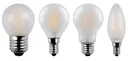 Retro LED candle lamp with 2 watts, E14, warm white, matt