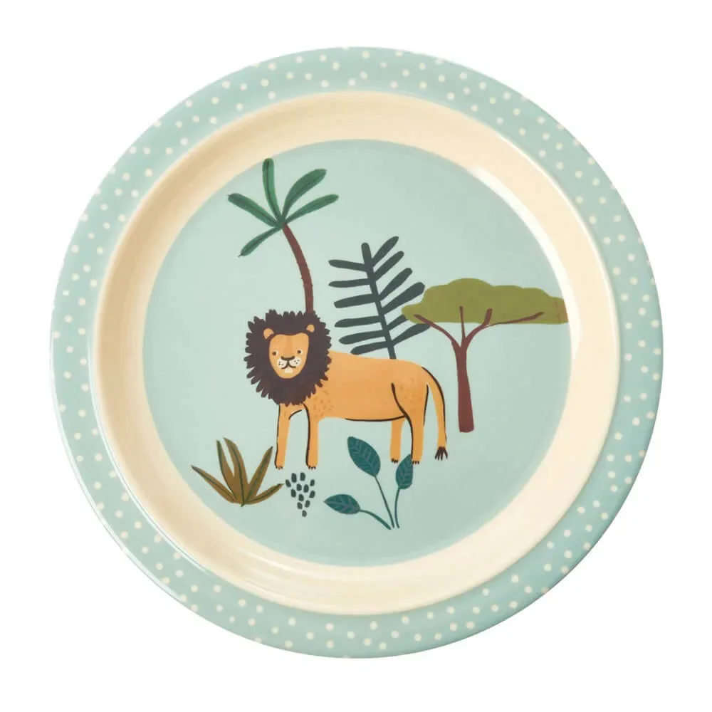 Rice Enfants Assiette Jungle Garçon Mélamine