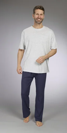 "Men's pajamas, color gray/navy, size XL image"