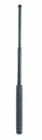 Mini telescopic baton 12 inches for self-defense, black