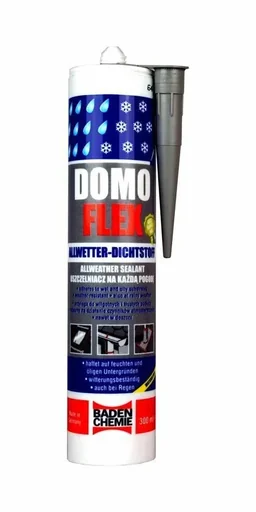 "Domoflex synthetic rubber sealant, gray, silicone-free, 300 ml image"