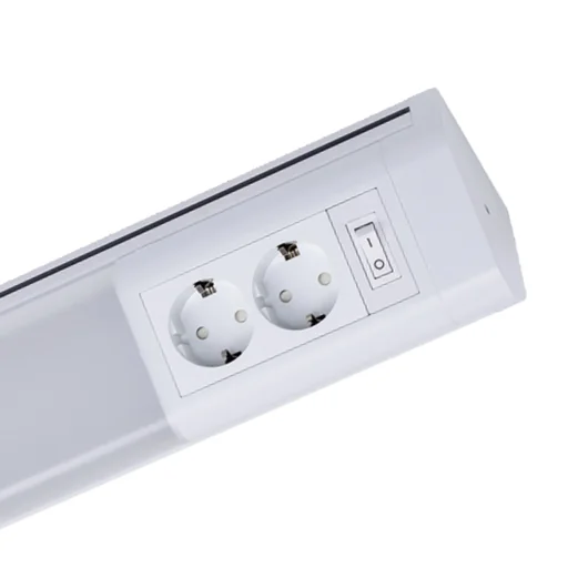 "LED under-cabinet light in white with 2 sockets, 762mm image"