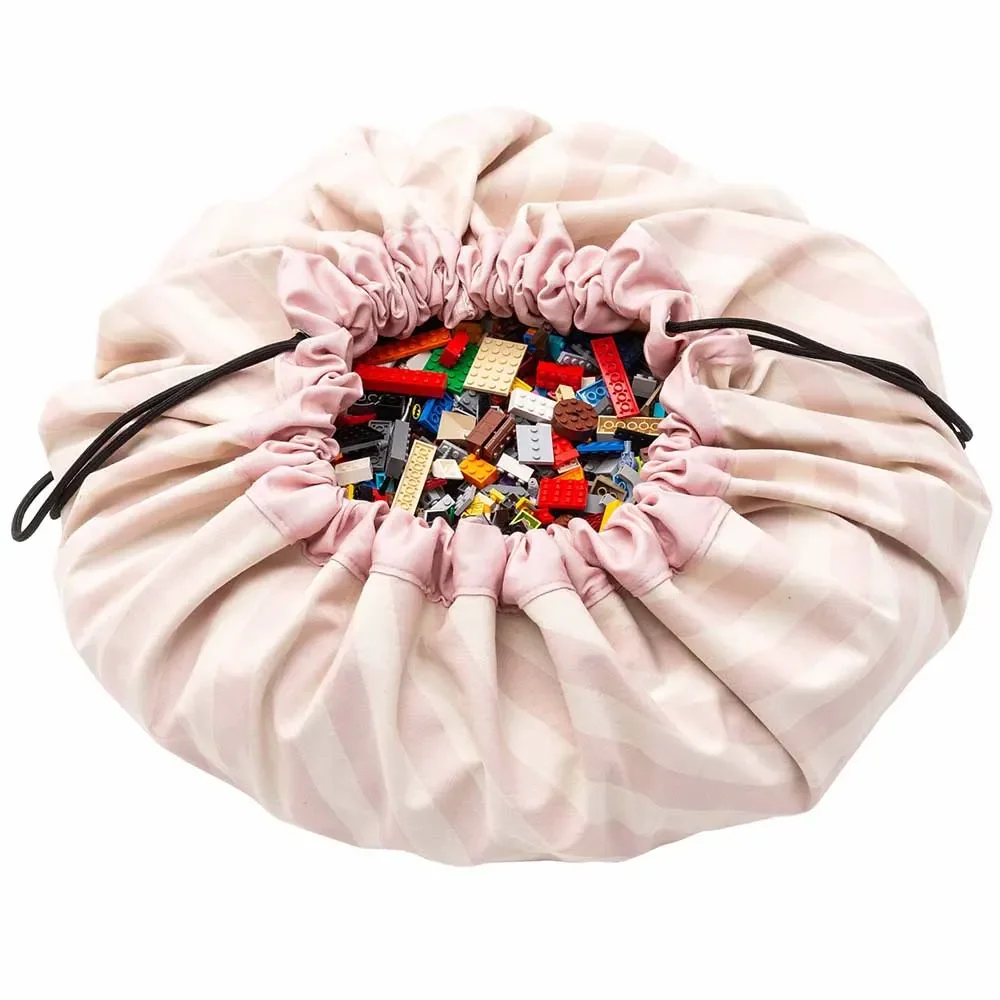 play & go Sac de jeu imprimé rayures rose