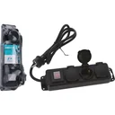 Outdoor power strip 3-way black