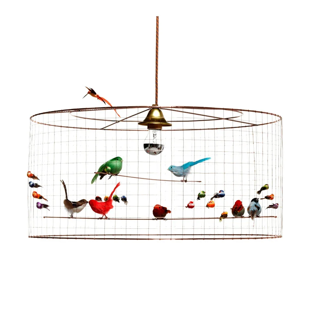 "Challières Lampe à suspendre Volière pour oiseaux grande & plate image"