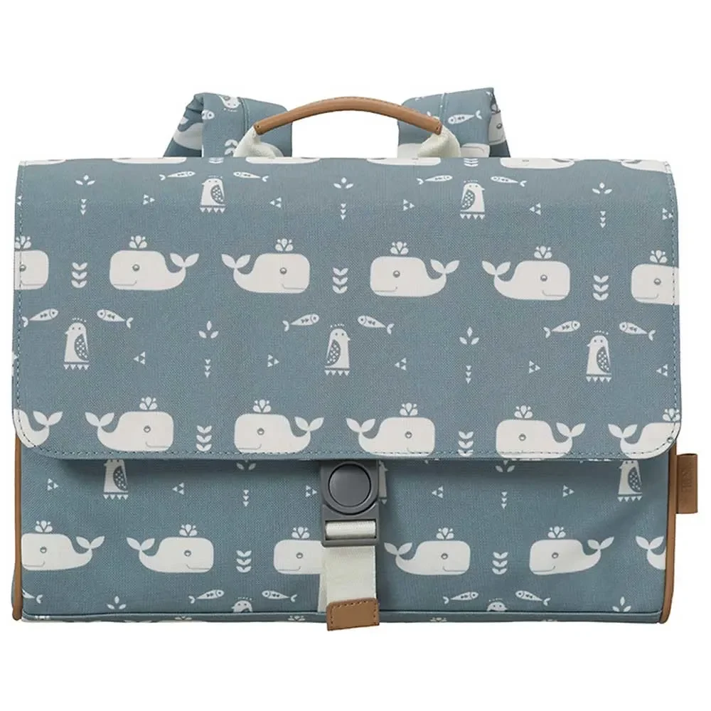 Fresk Cartable baleines bleu