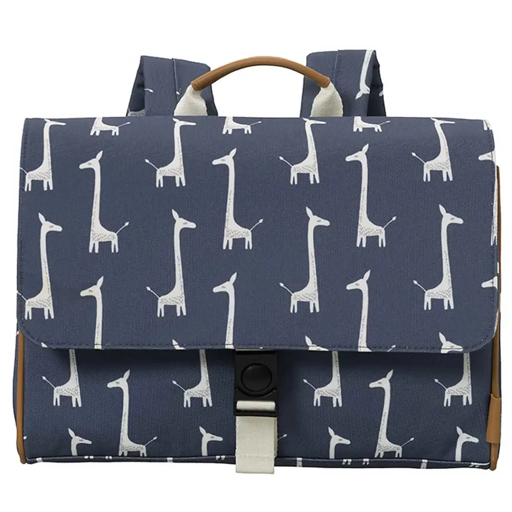 Fresk cartable girafe bleu