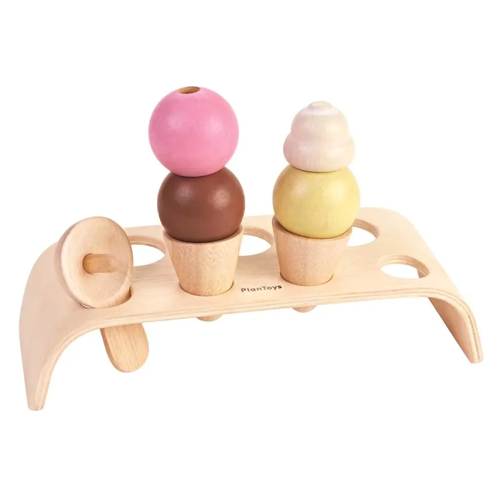 "Plan Toys Jouet Set de crème glacée en bois image"