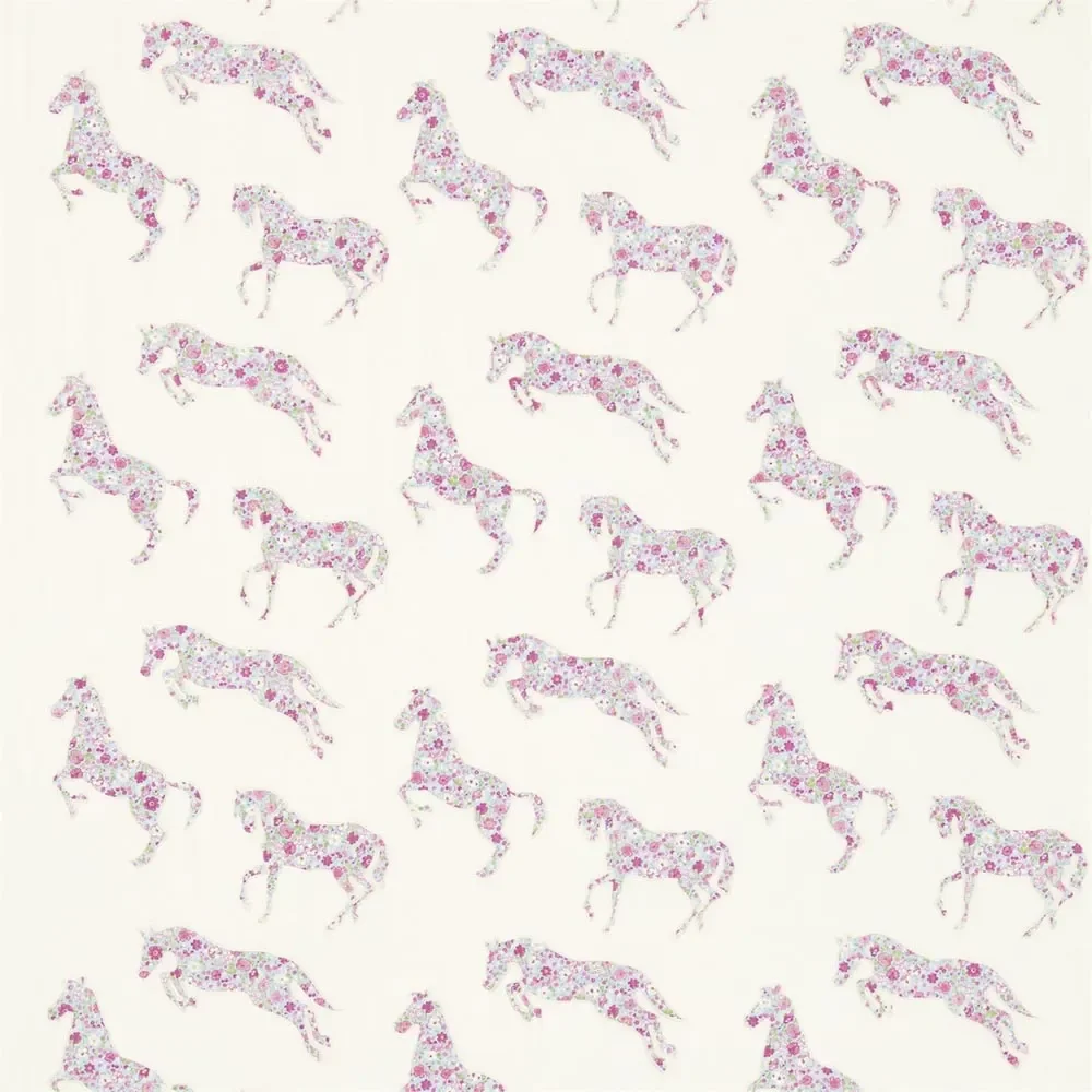 "Little Sanderson Abracazoo motif cheval appliqué crème bleu clair image"