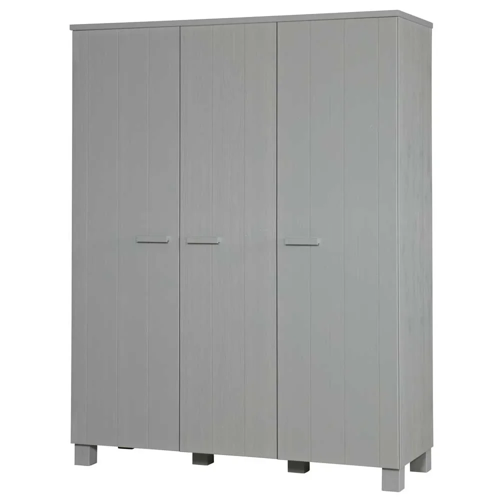 "WOOOD Armoire 3 portes Dennis gris béton image"