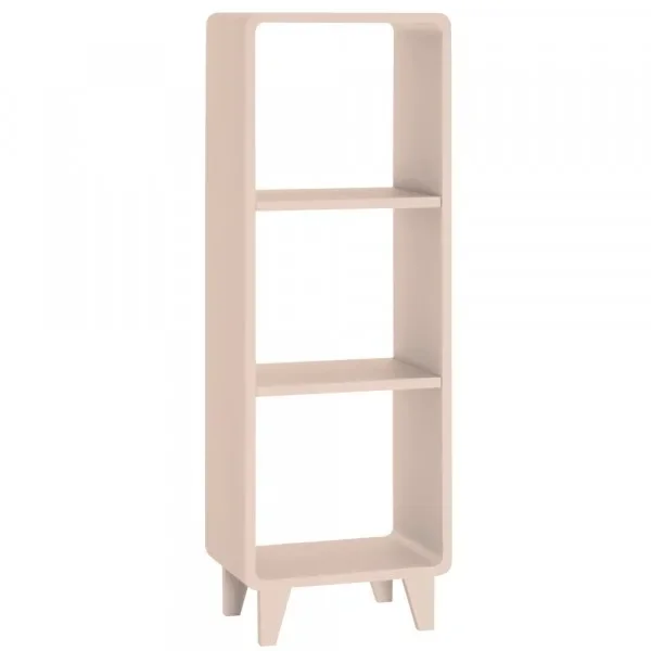 "Laurette bibliothèque étroite Millefeuille, Couleur: Rose Poudre image"