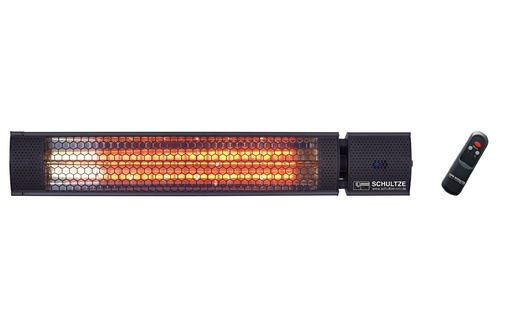 "IR heater, dimmable with remote control, 2000W 230V, IP55, black image"