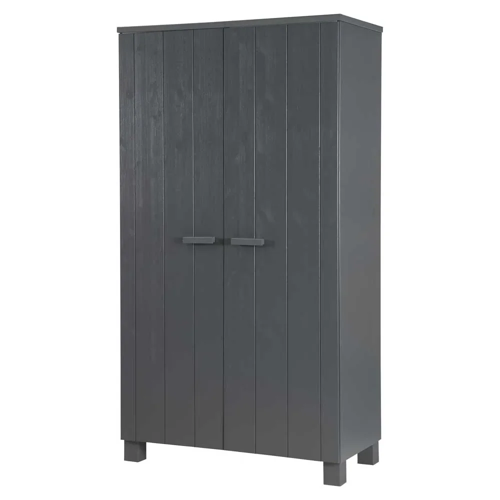 "WOOOD Armoire 2 portes Dennis gris acier image"