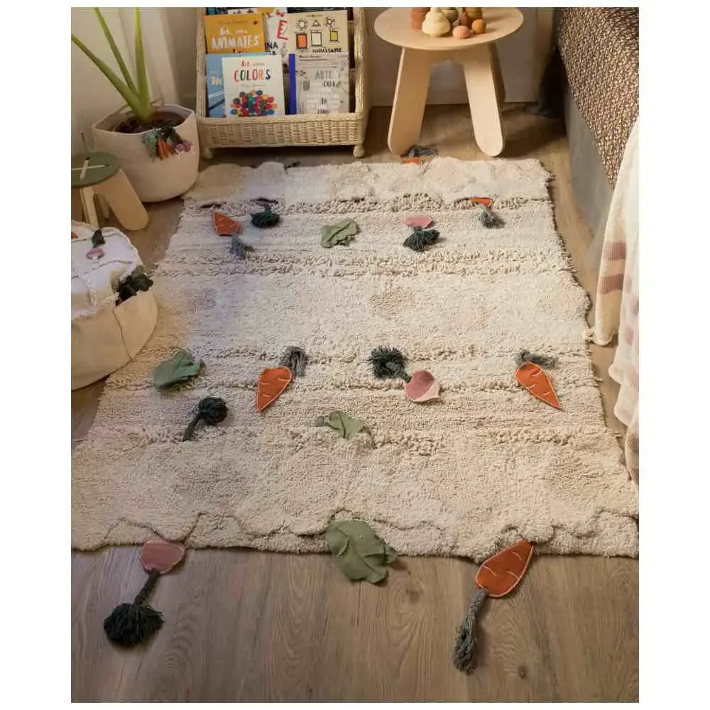 "Lorena Canals Tapis lavable "potager image"