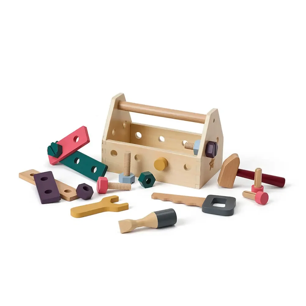 Kids Concept Jeu Boîte à outils en bois naturel
