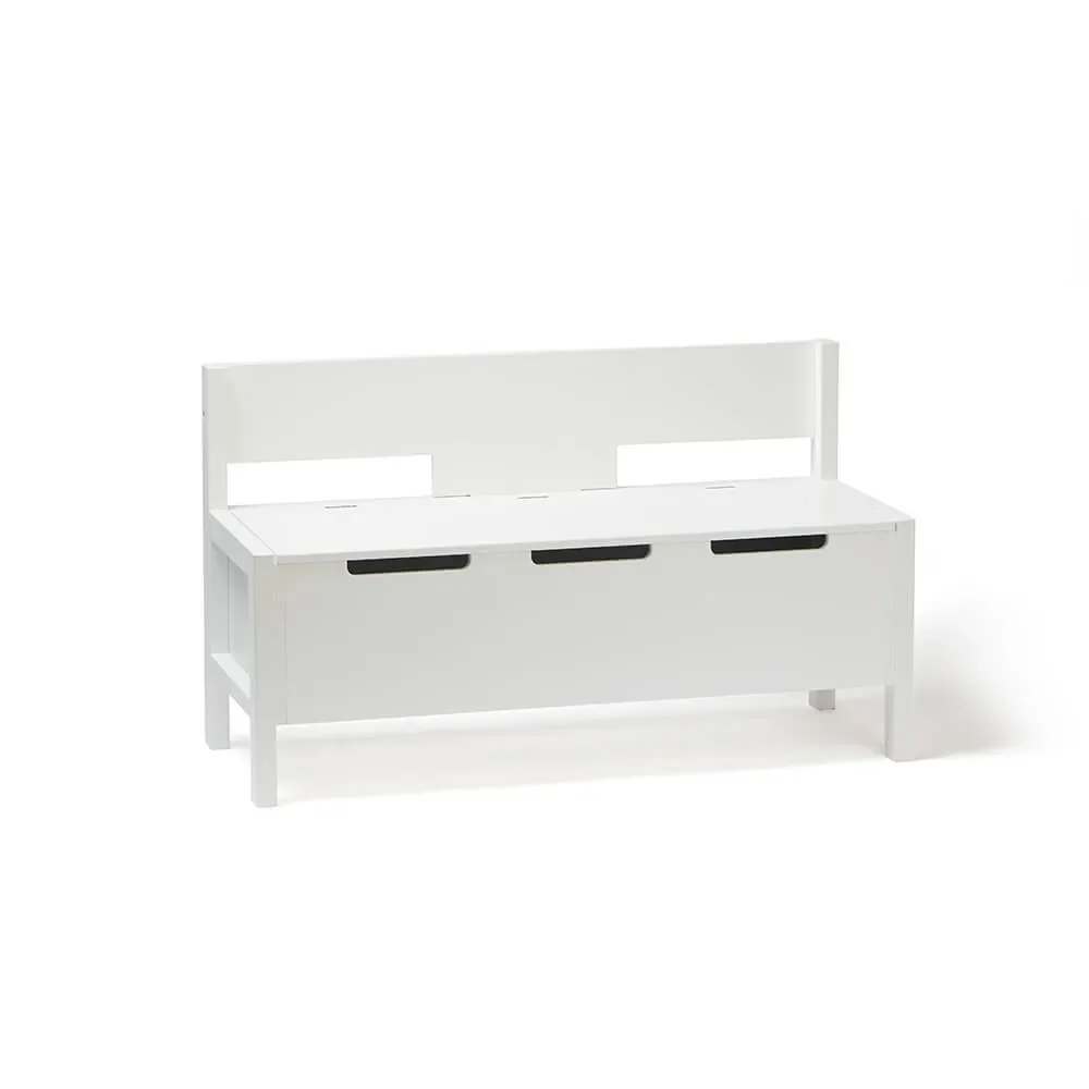 Kids Concept Banc de rangement pour enfants Bois blanc
