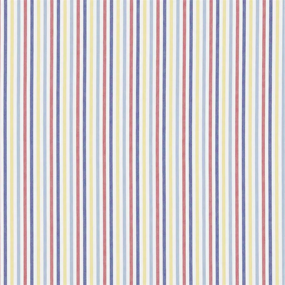 "Little Sanderson Abracazoo tissu à rayures Seaton jaune bleu rouge image"