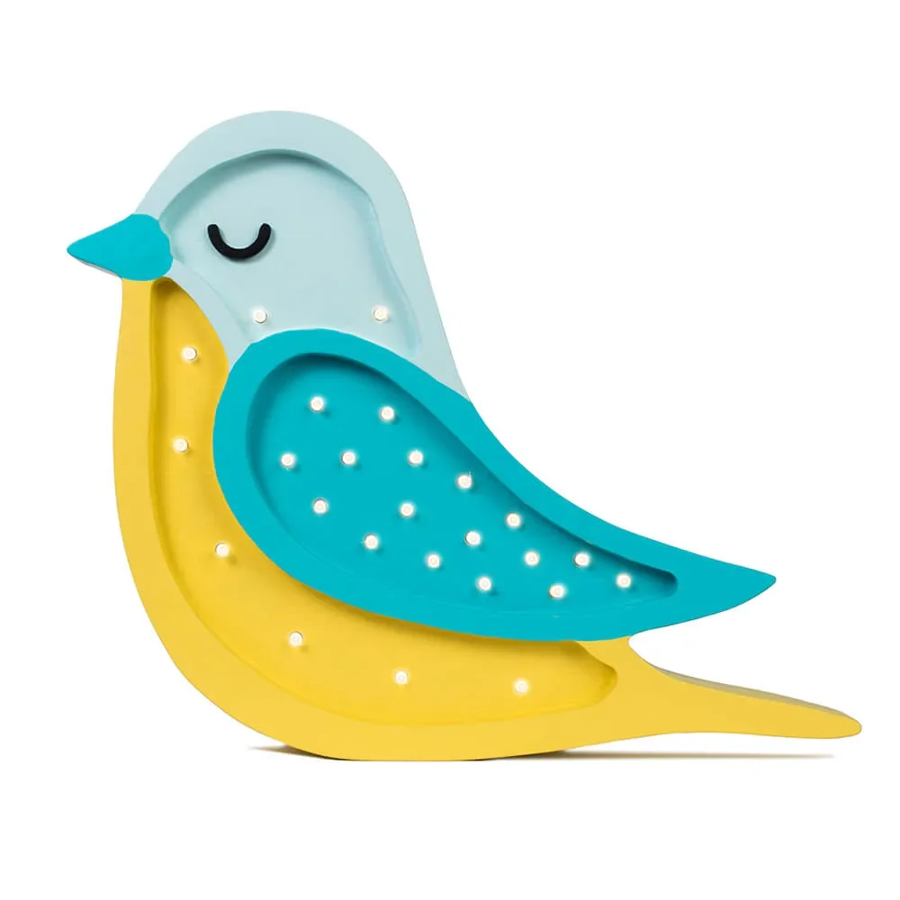 "little lights Led Decoration lampe enfant oiseau turquoise image"
