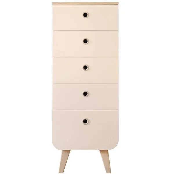 Laurette Chiffonier Commode Zen, Couleur des surfaces: Rose poudre