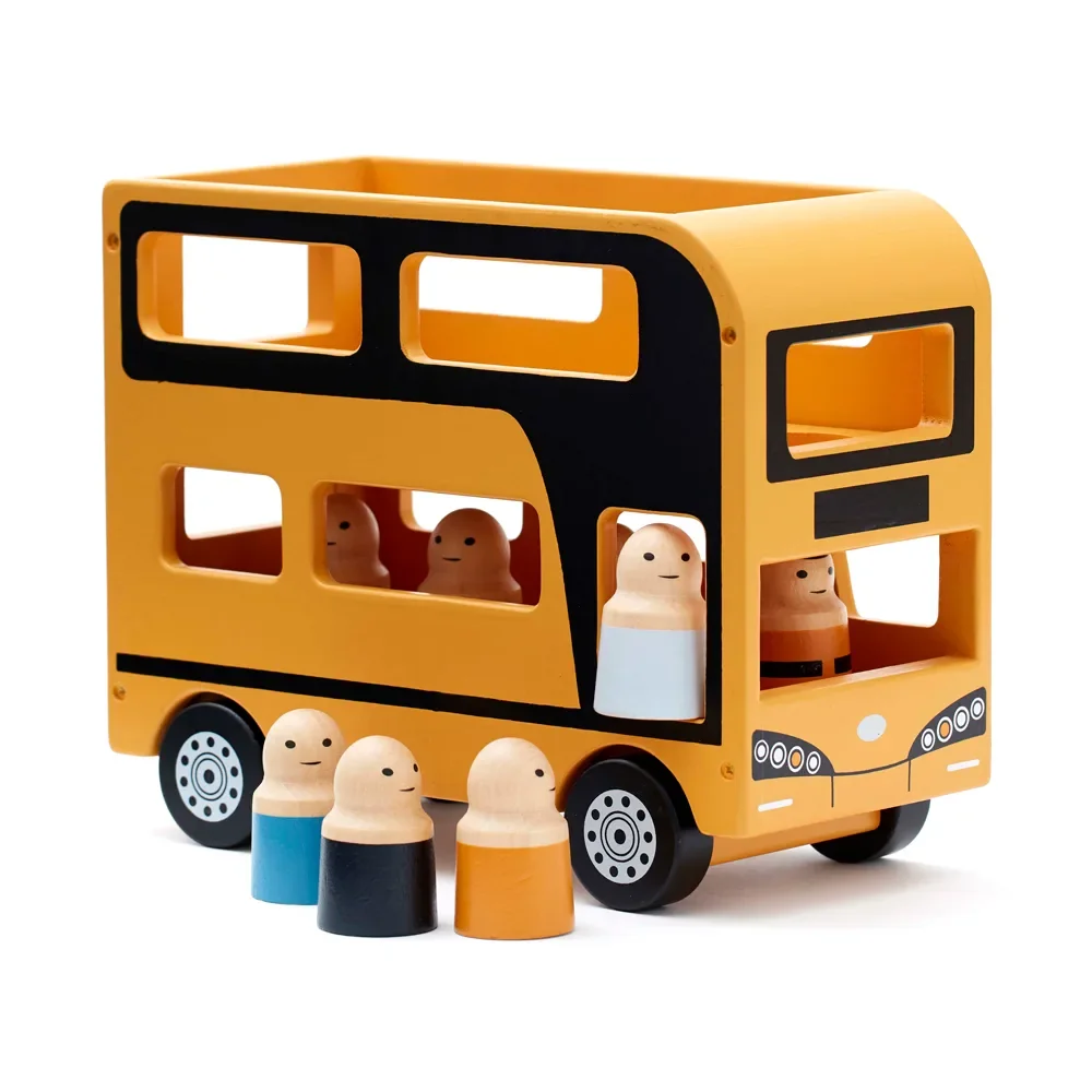 "Kids Concept Jouet Bus à deux étages en bois image"