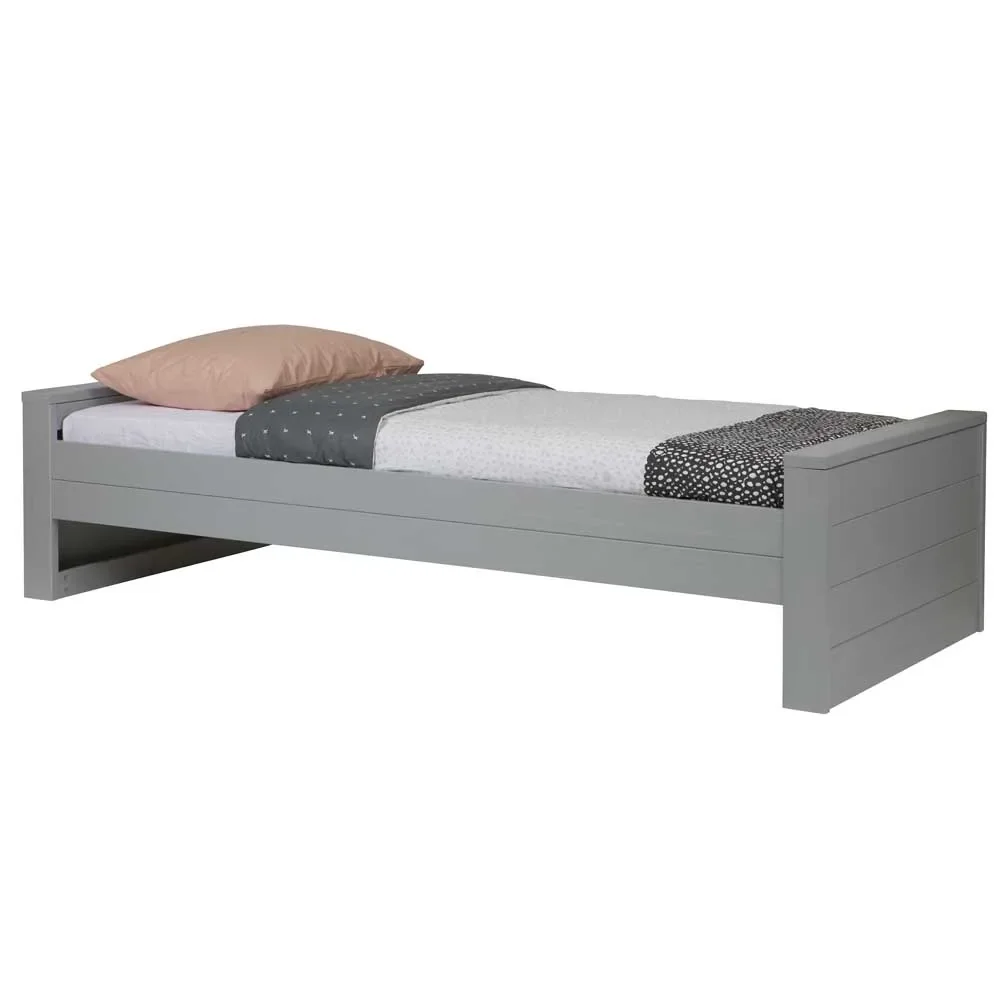 WOOOD Lit enfant Dennis gris béton 90 x 200 cm