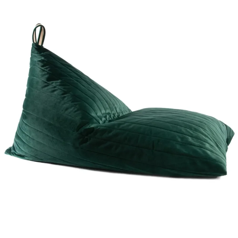 "Nobodinoz Bean bag "Essaouira" Savanna velours vert image"