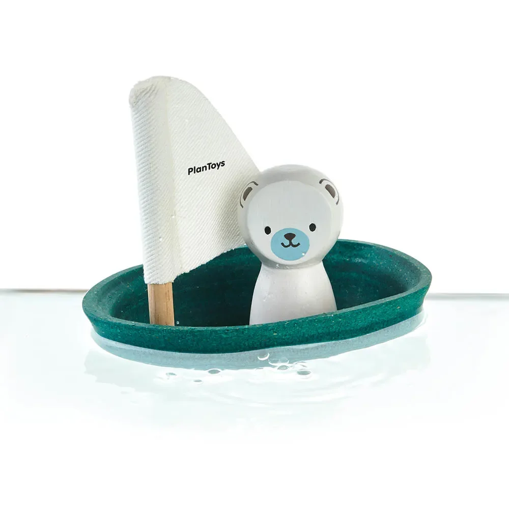 Plan Toys Bateau de bain pétrole Ours polaire