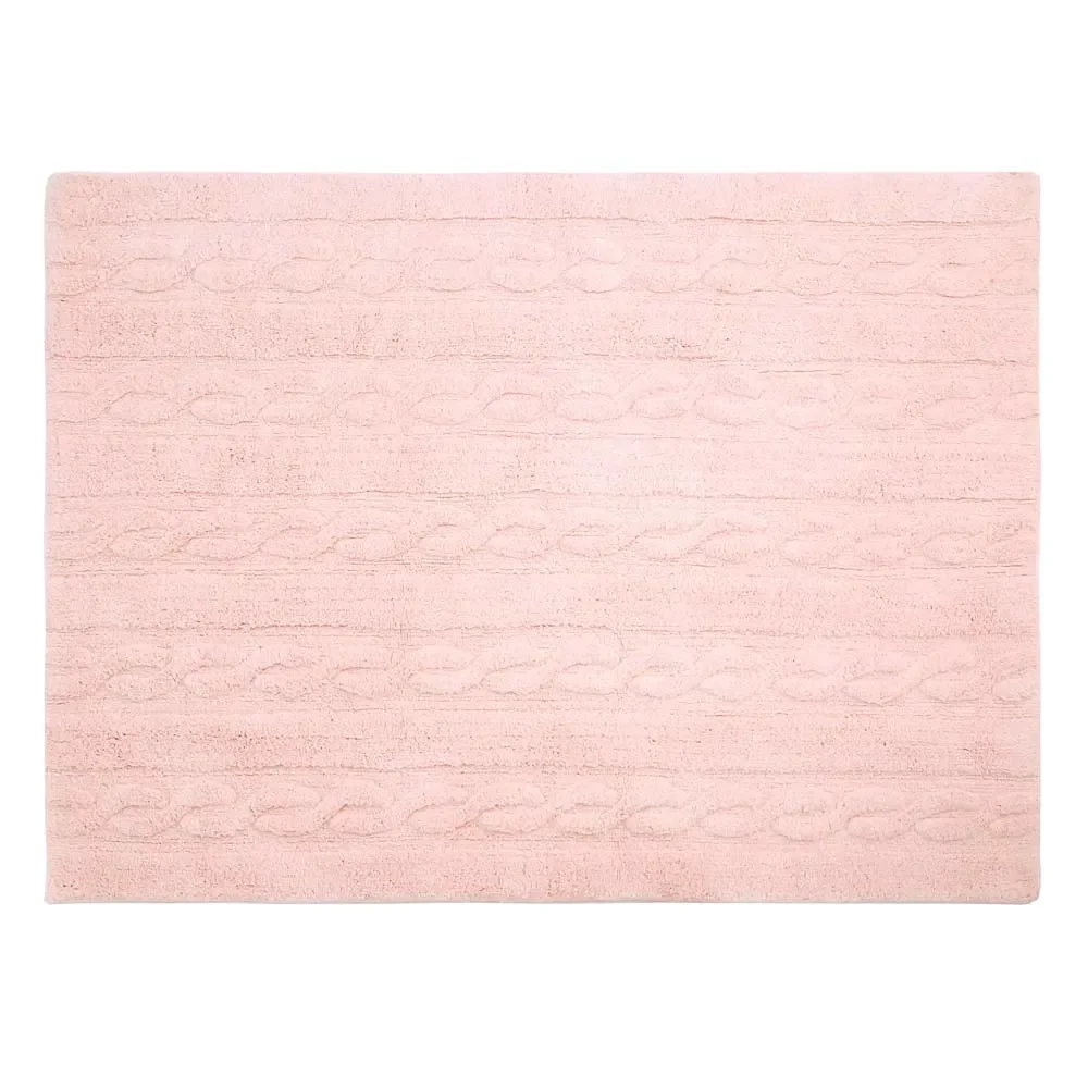 "Lorena Canals Tapis tressé rose, Taille: 120 x 160 cm image"