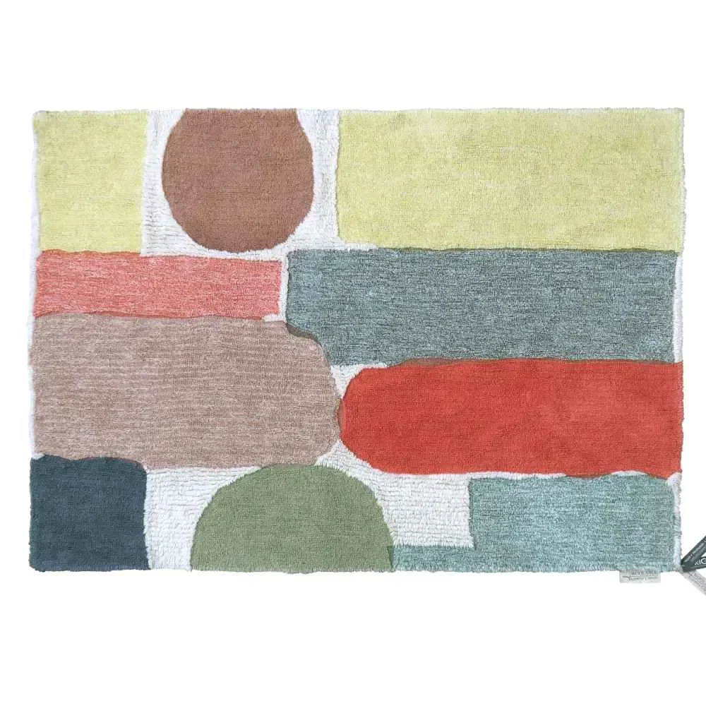 "Lorena Canals Tapis en laine lavable "Rug Abstract" Donna Wilson image"