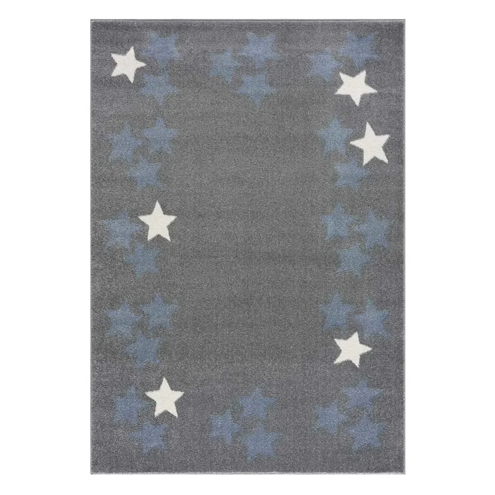 Livone Tapis bandeau étoilé bleu gris, Taille de tapis: 120 x 180 cm