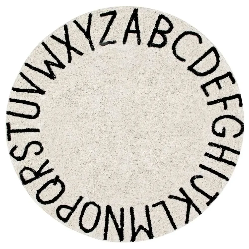 Lorena Canals tapis rond ABC naturel