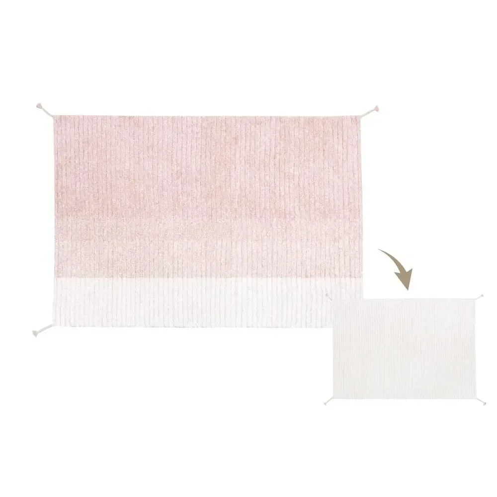 "Lorena Canals tapis réversible lavable "Reversible Gelato" rose, Taille: 120 x 160 cm image"