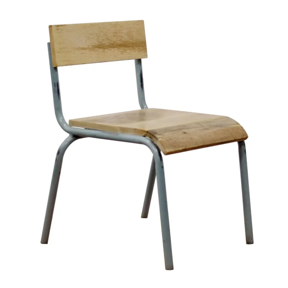 "Kidsdepot Chaise Métal Bois Gris image"