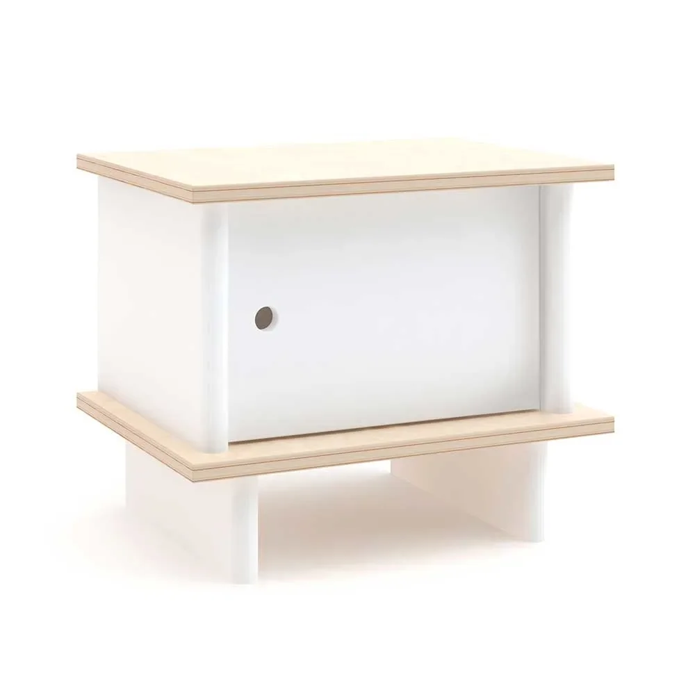 "Oeuf Table de nuit ML bouleau avec blanc image"